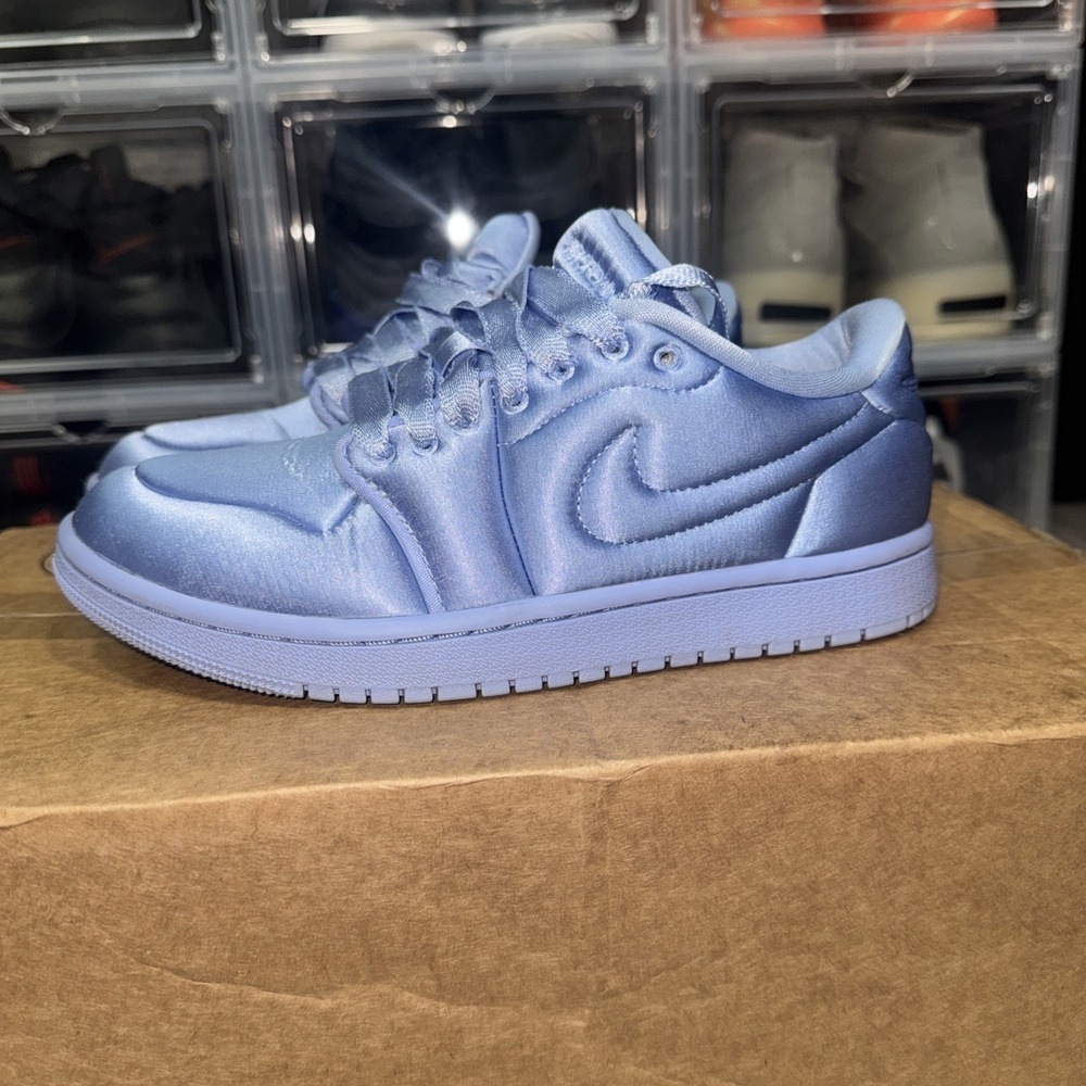 Size 6.5- Nike Air Jordan 1 Method of Make Low Satin Aluminum W HF3969-400